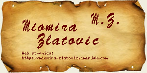 Miomira Zlatović vizit kartica